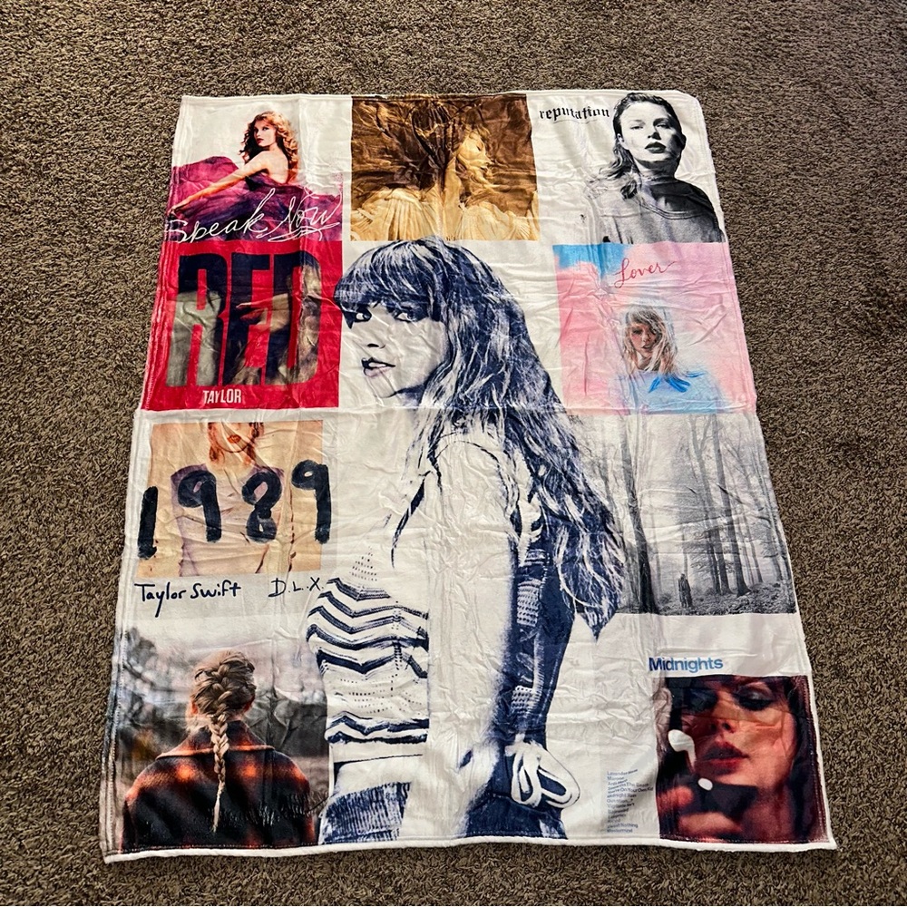 Taylor Swift Album Collage Blanket
